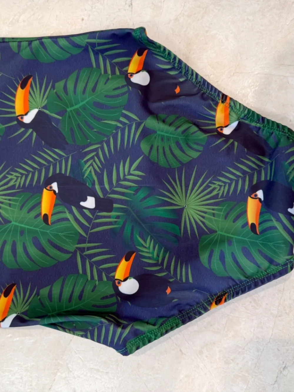 Princess C by F. Fantagiro Girls Toucan Tropical One Piece Swimsuit Size 10